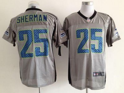 Jerseys Factory Cheap Nike Seahawks #25 Richard Sherman Grey Sha