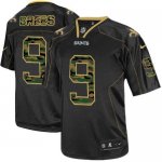 Jerseys Factory Cheap Nike Saints #9 Drew Brees Black Men's Stit