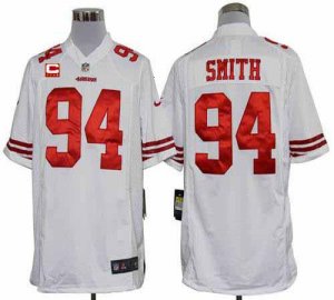 Jerseys Factory Cheap Nike 49ers #94 Justin Smith White With C P