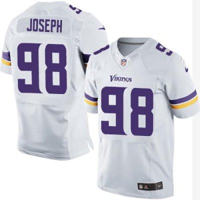 Jerseys Factory Cheap Nike Vikings #98 Linval Joseph White Men's