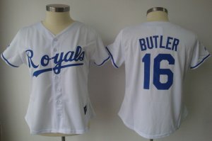 Jerseys Factory Cheap Royals #16 Billy Butler White Women's Fash