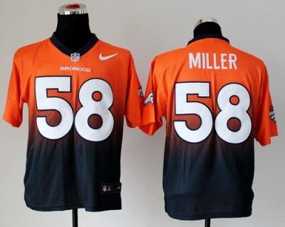 Jerseys Factory Cheap Nike Broncos #58 Von Miller Orange/Navy Bl