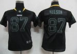 Jerseys Factory Cheap Packers #87 Jordy Nelson Lights Out Black