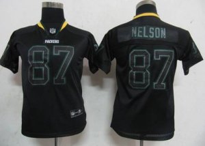 Jerseys Factory Cheap Packers #87 Jordy Nelson Lights Out Black