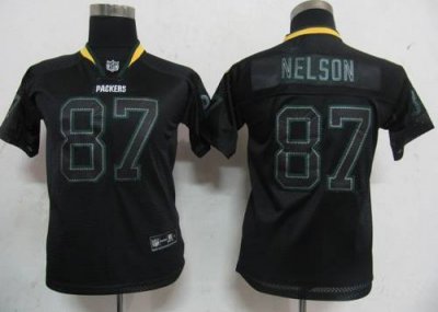 Jerseys Factory Cheap Packers #87 Jordy Nelson Lights Out Black