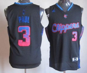 Jerseys Factory Cheap Clippers #3 Chris Paul Black Vibe Embroide