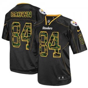 Jerseys Factory Cheap Nike Steelers #84 Antonio Brown Black Men'