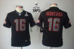 Jerseys Factory Cheap Nike 49ers #16 Joe Montana Black Impact Su