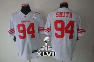 Jerseys Factory Cheap Nike 49ers #94 Justin Smith White Super Bo