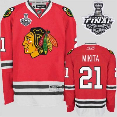 Jerseys Factory Cheap Blackhawks #21 Stan Mikita Embroidered Red