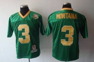 Jerseys Factory Cheap Dame #3 Joe Montana Green With 30TH Patch