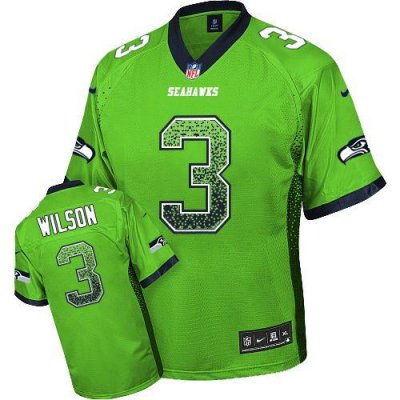 Jerseys Factory Cheap Nike Seahawks #3 Russell Wilson Green Men'
