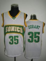 Jerseys Factory Cheap Thunder #35 Kevin Durant White Seattle Sup