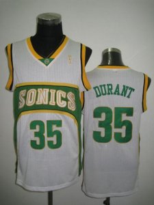Jerseys Factory Cheap Thunder #35 Kevin Durant White Seattle Sup