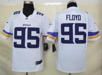 Jerseys Factory Cheap Nike Vikings #95 Sharrif Floyd White Men's