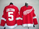 Jerseys Factory Cheap Red Wings #5 Nicklas Lidstrom Embroidered