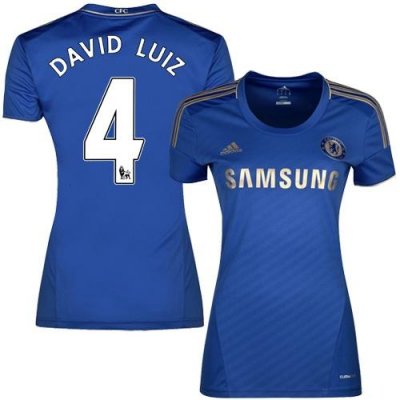 Jerseys Factory Cheap Women's Chelsea #4 David Luiz Home Soccer