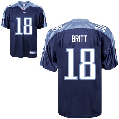 Jerseys Factory Cheap Titans #18 Kenny Britt Stitched Dark Blue