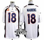 Jerseys Factory Cheap Nike Broncos #18 Peyton Manning White With