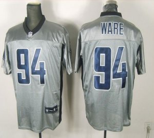 Jerseys Factory Cheap Cowboys #94 DeMarcus Ware Grey Shadow Stit