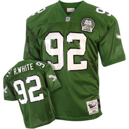 Jerseys Factory Cheap Mitchell&Ness Eagles #92 Reggie White Gree - Click Image to Close