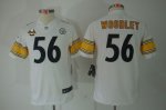 Jerseys Factory Cheap Nike Steelers #56 LaMarr Woodley White Wit