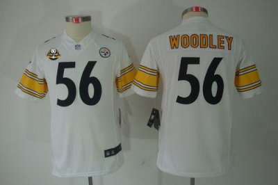 Jerseys Factory Cheap Nike Steelers #56 LaMarr Woodley White Wit