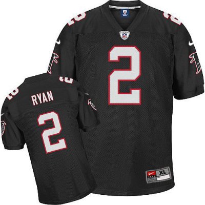 Jerseys Factory Cheap Nike Falcons #2 Matt Ryan Black Stitched N