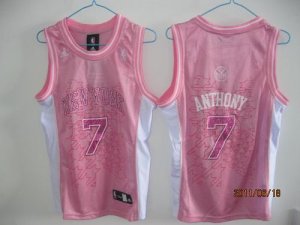 Jerseys Factory Cheap Knicks #7 Carmelo Anthony Pink Women Fashi
