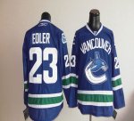 Jerseys Factory Cheap Canucks #23 Alexander Edler Blue Embroider