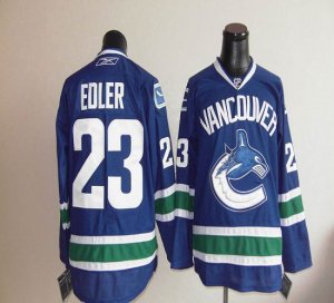 Jerseys Factory Cheap Canucks #23 Alexander Edler Blue Embroider