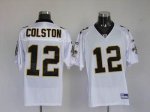 Jerseys Factory Cheap Saints #12 Marques Colston White Stitched