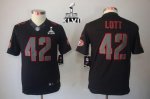 Jerseys Factory Cheap Nike 49ers #42 Ronnie Lott Black Impact Su