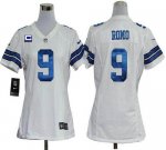 Jerseys Factory Cheap Nike Cowboys #9 Tony Romo White With C Pat