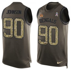 Jerseys Factory Cheap Nike Bengals #90 Michael Johnson Green Men