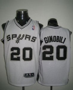 Jerseys Factory Cheap Revolution 30 Spurs #20 Manu Ginobili Whit