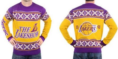 Jerseys Factory Cheap Los Angeles Lakers Men's NBA Ugly Sweater-