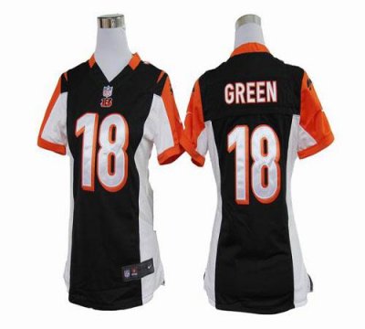 Jerseys Factory Cheap Nike Bengals #18 A.J. Green Black Team Col