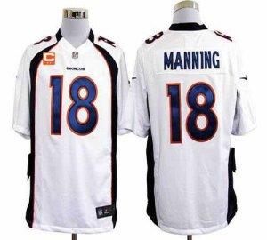 Jerseys Factory Cheap Nike Broncos #18 Peyton Manning White With