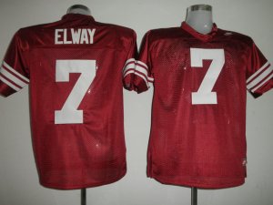 Jerseys Factory Cheap Cardinal #7 John Elway Red Embroidered NCA