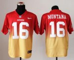 Jerseys Factory Cheap Nike 49ers #16 Joe Montana Red/Gold Men's