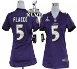 Jerseys Factory Cheap Nike Ravens #5 Joe Flacco Purple Team Colo