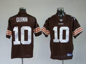 Jerseys Factory Cheap Browns #10 Brady Quinn Brown Stitched NFL