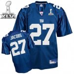 Jerseys Factory Cheap Giants #27 Brandon Jacobs Blue Super Bowl