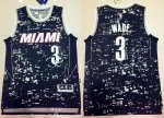 Jerseys Factory Cheap Heat #3 Dwyane Wade Black City Light Stitc