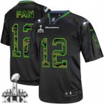 Jerseys Factory Cheap Nike Seahawks #12 Fan Black Super Bowl XLI