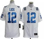 Jerseys Factory Cheap Nike Colts #12 Andrew Luck White Men's Emb
