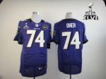 Jerseys Factory Cheap Nike Ravens #74 Michael Oher Purple Team C