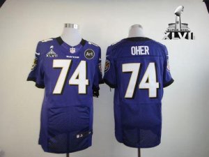 Jerseys Factory Cheap Nike Ravens #74 Michael Oher Purple Team C