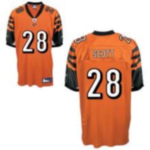 Jerseys Factory Cheap Bengals #28 Scott Bernard Orange Stitched